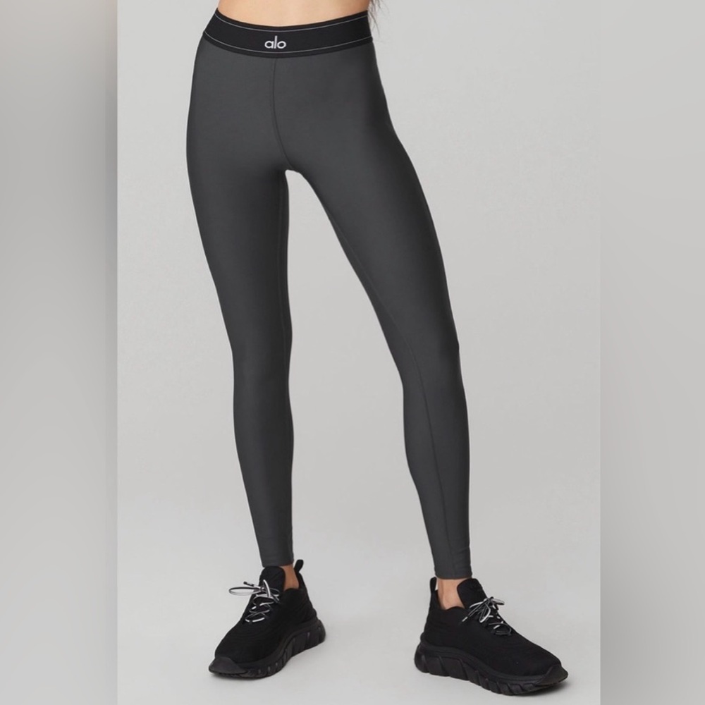 ALO Yoga suit up leggings full length in anthracite/black color